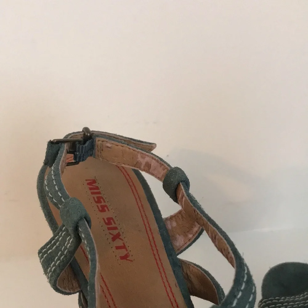 Miss Sixty Indigo Sky Leather Stappy Heels Sandals - Picture 5 of 5